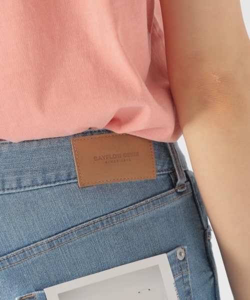 BAYFLOW（ベイフロー）の「スリムスキニーダメージデニム 18AW（デニムパンツ・レディース・チャコール/サックスブルー/インディゴブルー・26inch/23inch/24inch/22inch/25inch）」の13枚目の写真