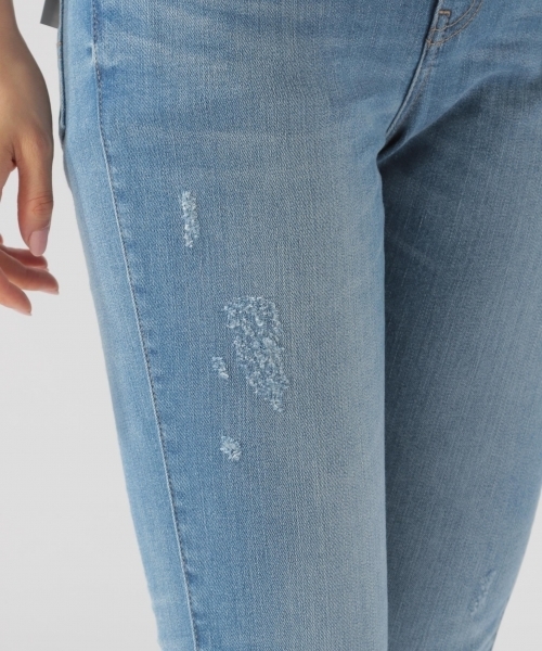 BAYFLOW（ベイフロー）の「スリムスキニーダメージデニム 18AW（デニムパンツ・レディース・チャコール/サックスブルー/インディゴブルー・26inch/23inch/24inch/22inch/25inch）」の16枚目の写真