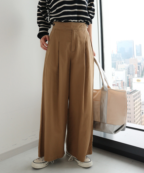 AMERICAN HOLIC（アメリカンホリック）の「綿ツイルグルカワイドパンツ（その他パンツ・レディース・チャコールグレー/ベージュ/カーキ・MEDIUM/LARGE）」の4枚目の写真