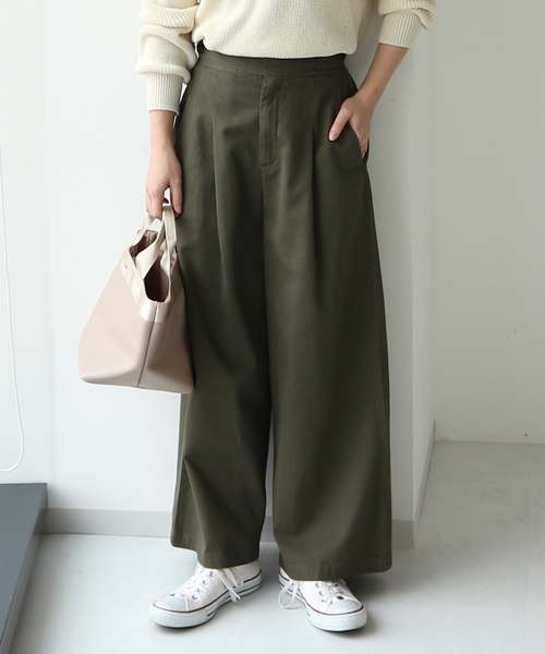 AMERICAN HOLIC（アメリカンホリック）の「綿ツイルグルカワイドパンツ（その他パンツ・レディース・チャコールグレー/ベージュ/カーキ・MEDIUM/LARGE）」の7枚目の写真