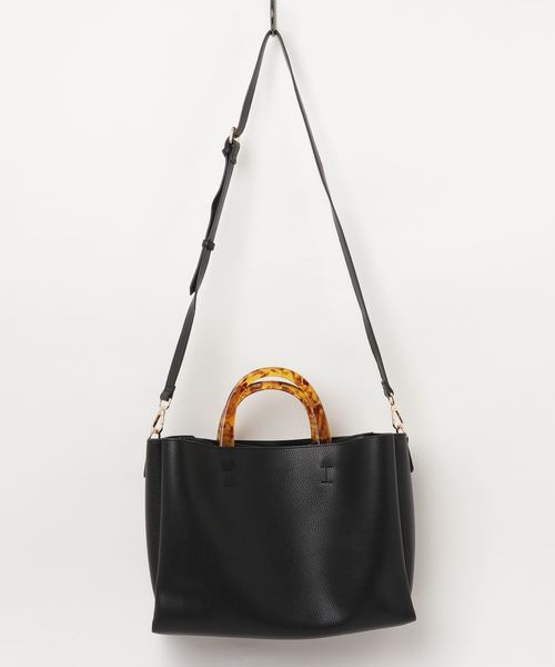 FREE'S MART（フリーズマート）の「３ポケットトートBAG（トートバッグ・レディース・ホワイト/ブラック/カーキ・ﾌﾘ-）」の4枚目の写真