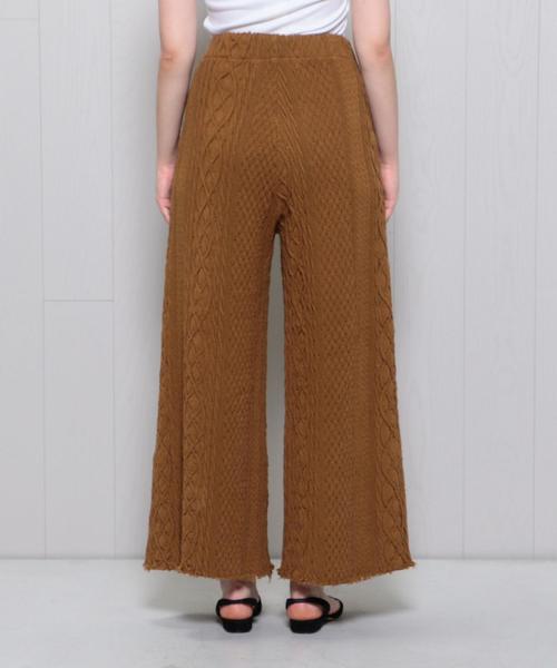 R JUBILEE（アールジュビリー）の「＜R JUBILEE＞CABLE PANTS/パンツ.（その他パンツ・レディース・オフホワイト/モカ・SMALL）」の5枚目の写真