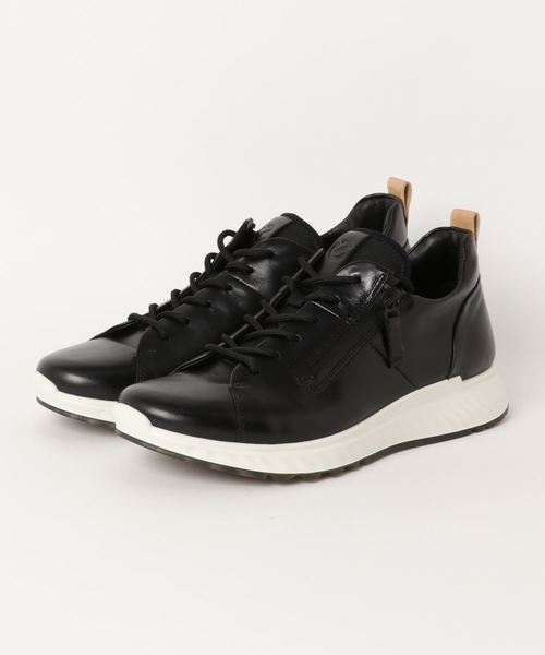 Ecco エコー の St1 メンズ スニーカー ミッドカット ジッパー付きレースアップ スニーカー Wear