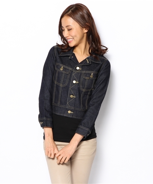 Lee（リー）の「[Lee(リー)] Gジャン（デニムジャケット・レディース・ホワイト/ライトブルー/ネイビー・SMALL/MEDIUM）」の3枚目の写真