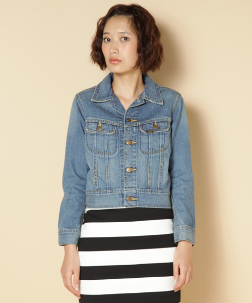 Lee（リー）の「[Lee(リー)] Gジャン（デニムジャケット・レディース・ホワイト/ライトブルー/ネイビー・SMALL/MEDIUM）」の4枚目の写真