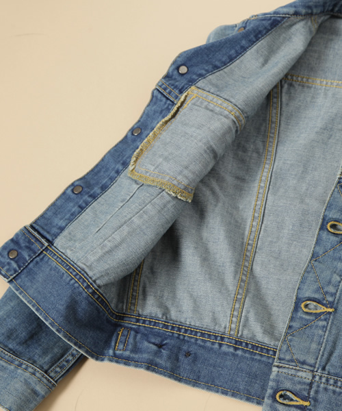 Lee（リー）の「[Lee(リー)] Gジャン（デニムジャケット・レディース・ホワイト/ライトブルー/ネイビー・SMALL/MEDIUM）」の11枚目の写真