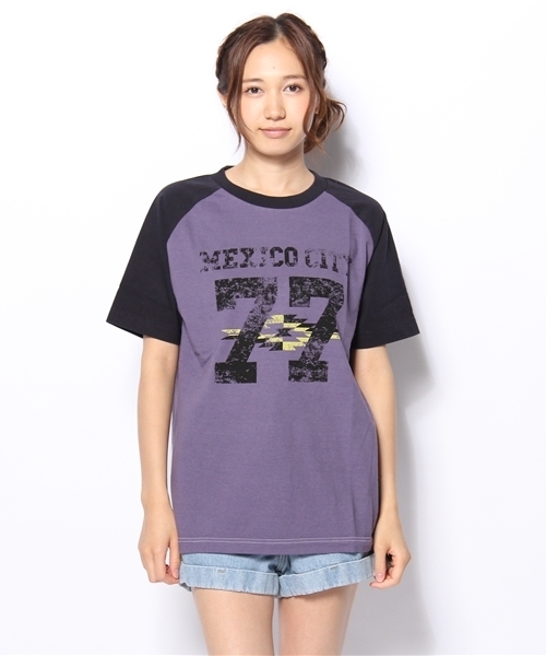 チチカカ(チチカカ)の「ナンバリングラグランTシャツ(Tシャツ/カットソー・レディース・ブルー/ネイビー・FREE)」の3枚目の写真