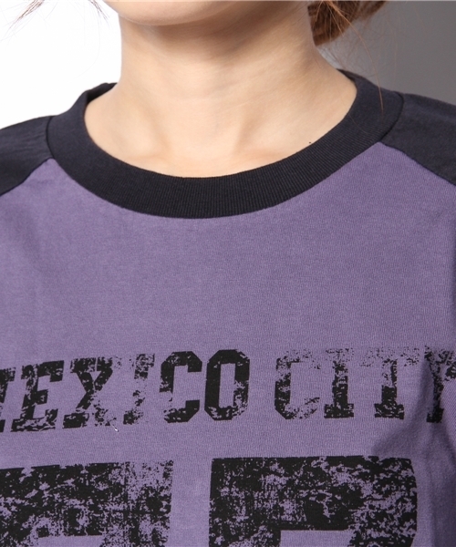 チチカカ(チチカカ)の「ナンバリングラグランTシャツ(Tシャツ/カットソー・レディース・ブルー/ネイビー・FREE)」の6枚目の写真