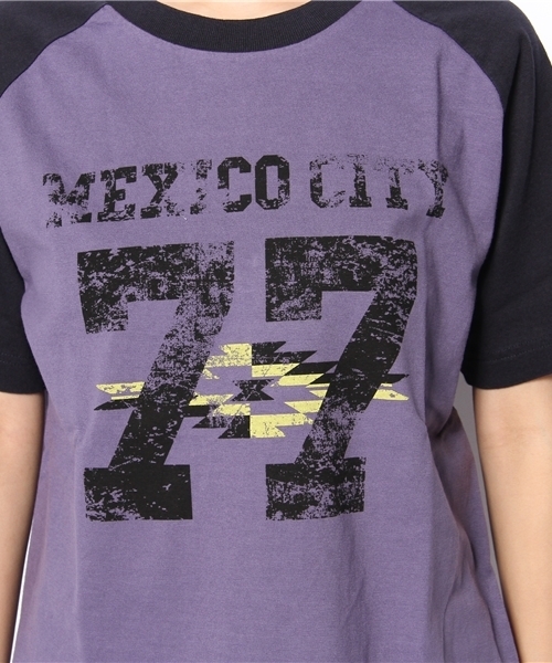 チチカカ(チチカカ)の「ナンバリングラグランTシャツ(Tシャツ/カットソー・レディース・ブルー/ネイビー・FREE)」の8枚目の写真