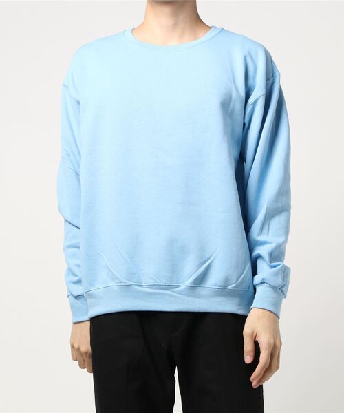 Anytime Songs（エニータイムソングス）の「【JERZEES/ジャージーズ】裏起毛スウェット トレーナー（スウェット・メンズ・ブラック/杢グレー/ホワイト/ネイビー/サンドベージュ/オリーブ/パープル/オレンジ/サックスブルー・LARGE/X-LARGE/SMALL/MEDIUM）」の7枚目の写真