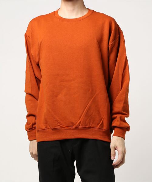 Anytime Songs（エニータイムソングス）の「【JERZEES/ジャージーズ】裏起毛スウェット トレーナー（スウェット・メンズ・ブラック/杢グレー/ホワイト/ネイビー/サンドベージュ/オリーブ/パープル/オレンジ/サックスブルー・LARGE/X-LARGE/SMALL/MEDIUM）」の9枚目の写真