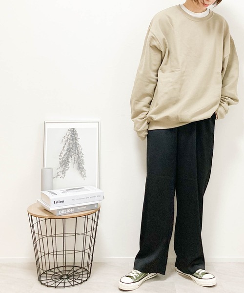 Anytime Songs（エニータイムソングス）の「【JERZEES/ジャージーズ】裏起毛スウェット トレーナー（スウェット・メンズ・ブラック/杢グレー/ホワイト/ネイビー/サンドベージュ/オリーブ/パープル/オレンジ/サックスブルー・LARGE/X-LARGE/SMALL/MEDIUM）」の13枚目の写真