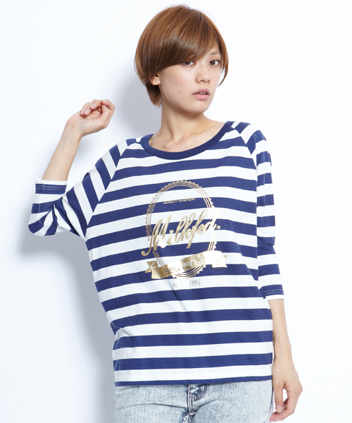 MILKFED.(ミルクフェド)の「BIG BB T BOTTLE STICKER(Tシャツ/カットソー・レディース・ホワイト/アッシュグレー/ネイビー・SMALL/MEDIUM)」の3枚目の写真