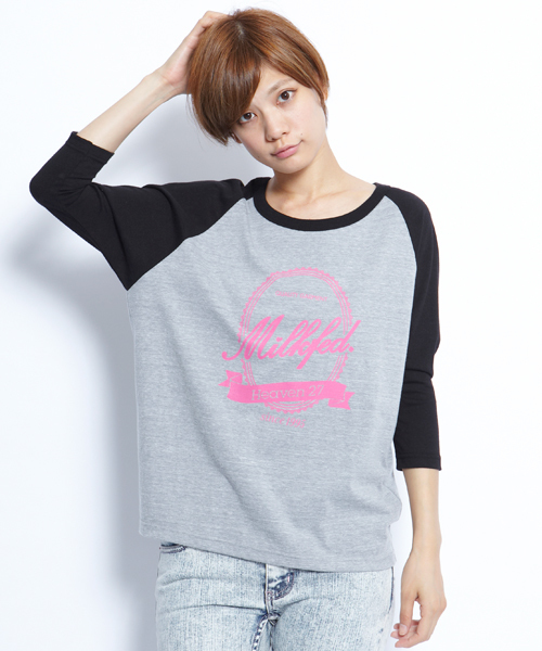 MILKFED.(ミルクフェド)の「BIG BB T BOTTLE STICKER(Tシャツ/カットソー・レディース・ホワイト/アッシュグレー/ネイビー・SMALL/MEDIUM)」の2枚目の写真