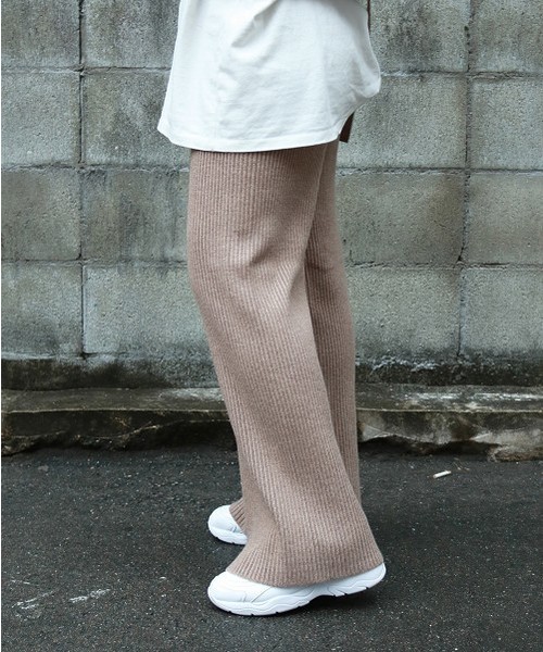 TODAYFUL(トゥデイフル)の「ニットリブパンツ(その他パンツ・レディース・ダークブラウン/ベージュ・36inch/38inch)」の9枚目の写真