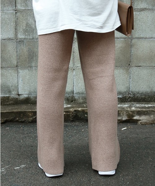 TODAYFUL(トゥデイフル)の「ニットリブパンツ(その他パンツ・レディース・ダークブラウン/ベージュ・36inch/38inch)」の10枚目の写真