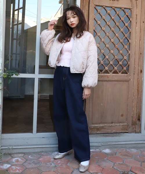 one after another NICE CLAUP（ワンアフターアナザーナイスクラップ）の「3wayリバーシブルボアブルゾン（ブルゾン・レディース・ベージュ/カーキ/ピンク系その他・FREE）」の6枚目の写真