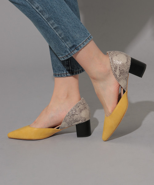 PAGEBOY（ページボーイ）の「バイカラーパンプス（パンプス・レディース・イエロー/レオパード・SMALL/MEDIUM/LARGE）」の2枚目の写真