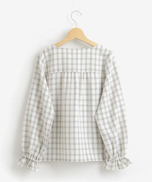 MAJESTIC LEGON(マジェスティックレゴン)の「スクエアチェックブラウス(シャツ/ブラウス・レディース・ベージュ系その他2/ホワイト系その他2/ブラウン系その他2・SMALL/MEDIUM)」の13枚目の写真