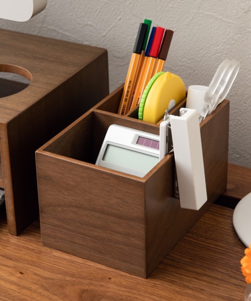 東京家具（トウキョウカグ）の「[木製小物]ペンスタンド（収納グッズ・レディース・ナチュラル/ダークウッド・FREE）」の3枚目の写真