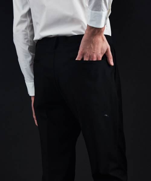 5351 POUR LES HOMMES(ゴーサンゴーイチプールオム)の「【セットアップ対応】スーパーブラックギャバスリムテーパードパンツ(その他パンツ・メンズ・ブラック・44/46/48/50)」の10枚目の写真