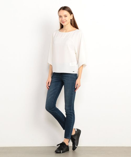 ARMANI EXCHANGE（アルマーニエクスチェンジ）の「【A|Xアルマーニ エクスチェンジ】ラグランスリーブブラウス（シャツ/ブラウス・レディース・ホワイト/ブラック・SMALL/MEDIUM/X-SMALL）」の7枚目の写真
