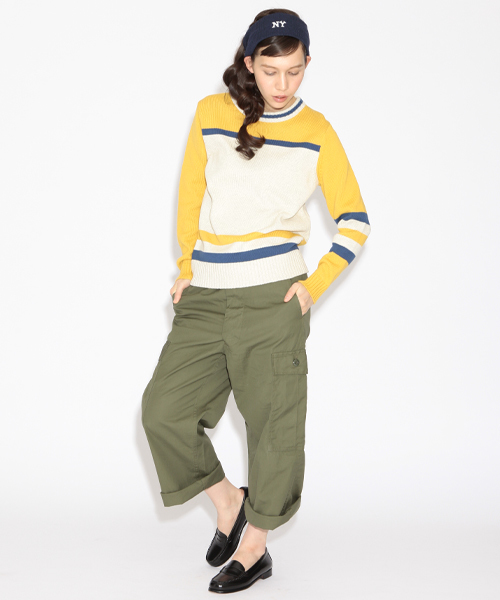 BEAMS BOY（ビームスボーイ）の「○BEAMS BOY / 5ゲージ ランダムボーダー クルー（ニット/セーター・レディース・アイボリー/チャコールグレー・ONE SIZE）」の8枚目の写真