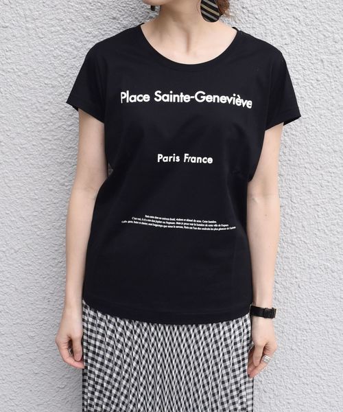 SHIPS(シップス)の「グラフィックロゴTEE◇(Tシャツ/カットソー・レディース・ホワイト/ブラック/ベージュ・ONE SIZE)」の4枚目の写真