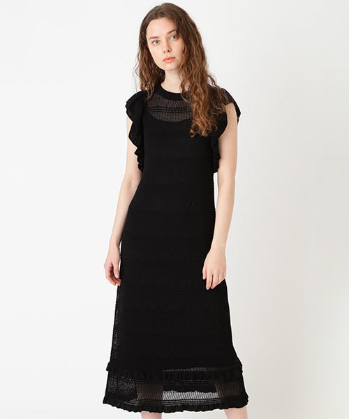 Jillstuart ジルスチュアート の リリアン透かし柄ロングニットワンピース ワンピース Wear