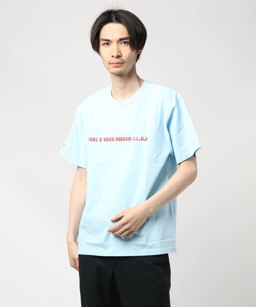 RealBvoice（リアルビーヴォイス）の「半袖Tシャツ REAL B VOICE 10101-10308（Tシャツ/カットソー・メンズ・ホワイト/ライトブルー・M/L/XL）」の2枚目の写真