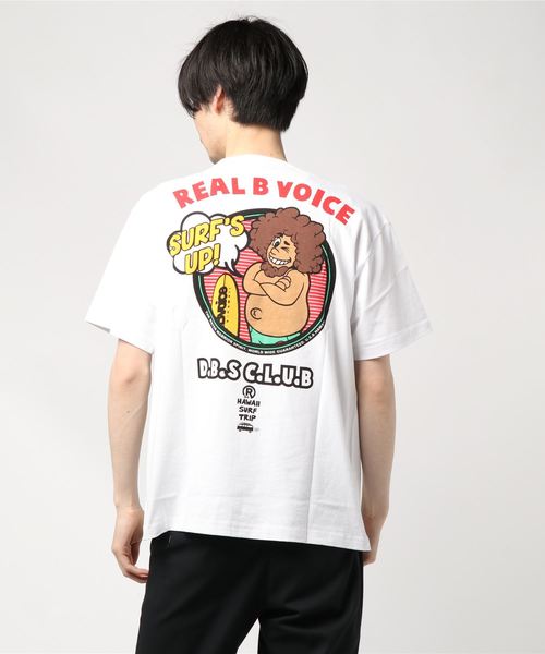 RealBvoice（リアルビーヴォイス）の「半袖Tシャツ REAL B VOICE 10101-10308（Tシャツ/カットソー・メンズ・ホワイト/ライトブルー・M/L/XL）」の3枚目の写真