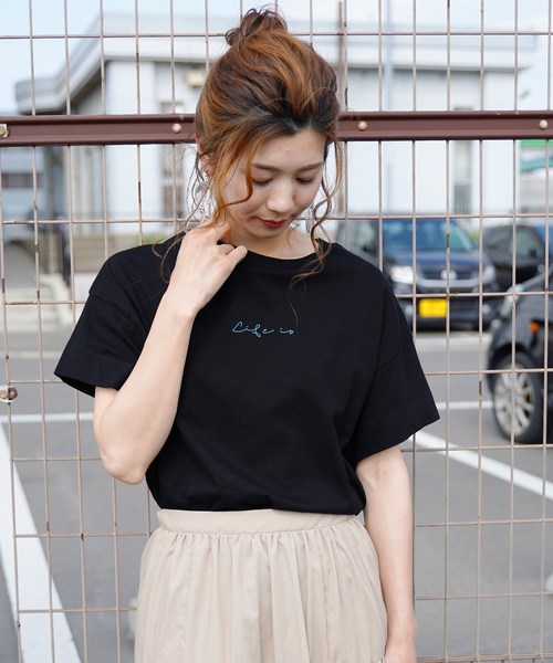 reca（レカ）の「筆記体コットンロゴTシャツ（Tシャツ/カットソー・レディース・ホワイト/ブラック・M）」の13枚目の写真