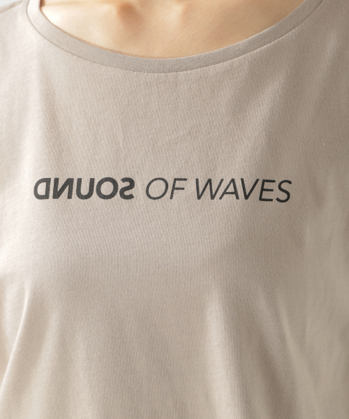 BAYFLOW(ベイフロー)の「カリフォルニアコットンフレンチスリーブロゴTシャツ(Tシャツ/カットソー・レディース・ブルー/ホワイト/ピンク/ベージュ・FREE)」の20枚目の写真