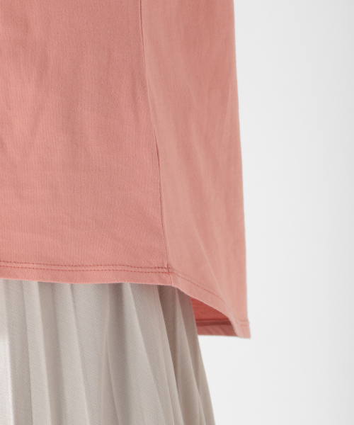 BAYFLOW(ベイフロー)の「カリフォルニアコットンフレンチスリーブロゴTシャツ(Tシャツ/カットソー・レディース・ブルー/ホワイト/ピンク/ベージュ・FREE)」の22枚目の写真