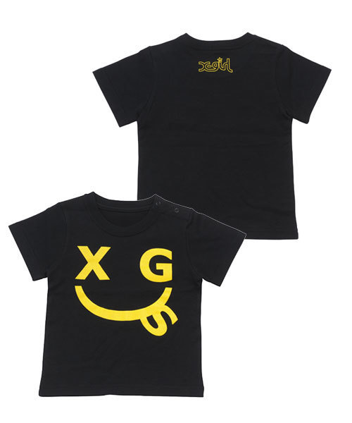 X-girl Stages(エックスガールステージス)の「S/S TEE SMILEY(Tシャツ/カットソー・キッズ・ホワイト/ピンク/グリーン/ブラック・3T/12M/2T)」の2枚目の写真