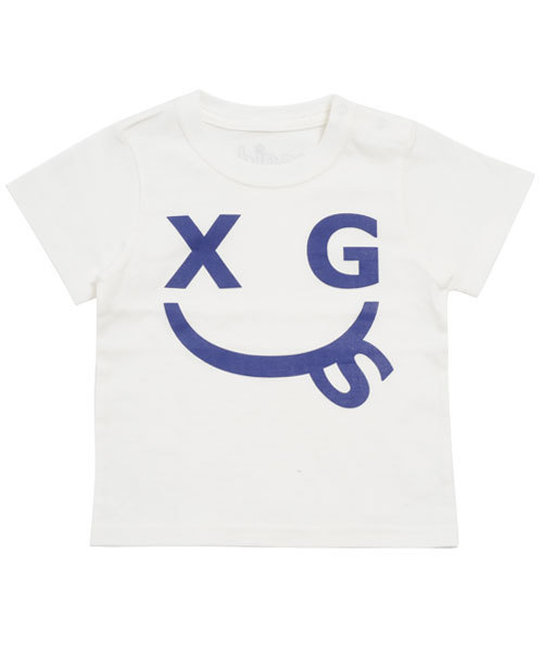 X-girl Stages(エックスガールステージス)の「S/S TEE SMILEY(Tシャツ/カットソー・キッズ・ホワイト/ピンク/グリーン/ブラック・3T/12M/2T)」の5枚目の写真