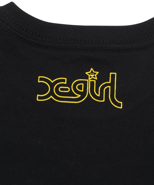 X-girl Stages(エックスガールステージス)の「S/S TEE SMILEY(Tシャツ/カットソー・キッズ・ホワイト/ピンク/グリーン/ブラック・3T/12M/2T)」の8枚目の写真