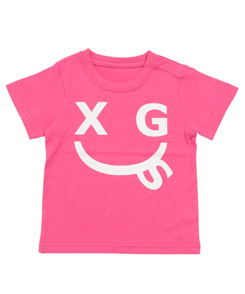 X-girl Stages(エックスガールステージス)の「S/S TEE SMILEY(Tシャツ/カットソー・キッズ・ホワイト/ピンク/グリーン/ブラック・3T/12M/2T)」の9枚目の写真