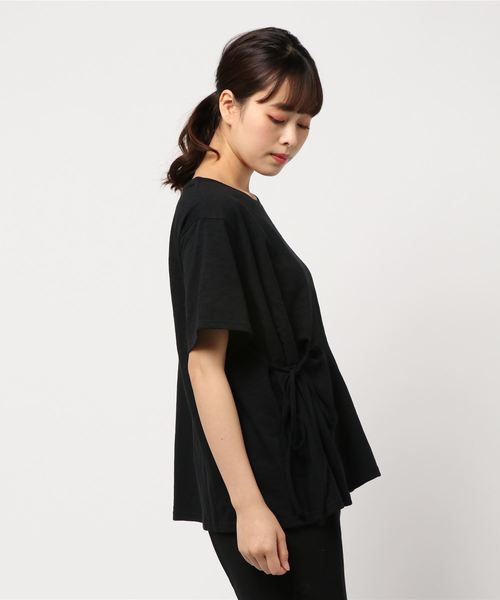 LOWRYS FARM(ローリーズファーム)の「スラブウエストムスビSS 841180(Tシャツ/カットソー・レディース・ブラック/ブラウン/オフホワイト・FREE)」の4枚目の写真