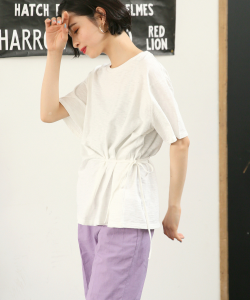 LOWRYS FARM(ローリーズファーム)の「スラブウエストムスビSS 841180(Tシャツ/カットソー・レディース・ブラック/ブラウン/オフホワイト・FREE)」の14枚目の写真