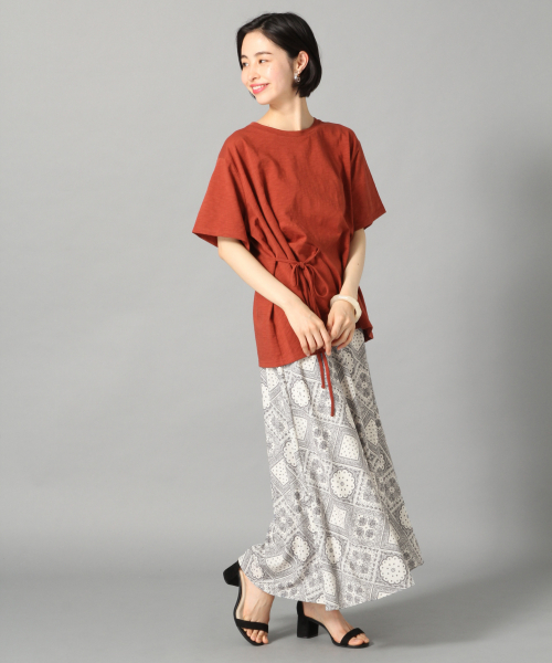LOWRYS FARM(ローリーズファーム)の「スラブウエストムスビSS 841180(Tシャツ/カットソー・レディース・ブラック/ブラウン/オフホワイト・FREE)」の9枚目の写真