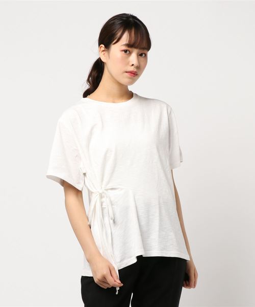 LOWRYS FARM(ローリーズファーム)の「スラブウエストムスビSS 841180(Tシャツ/カットソー・レディース・ブラック/ブラウン/オフホワイト・FREE)」の8枚目の写真