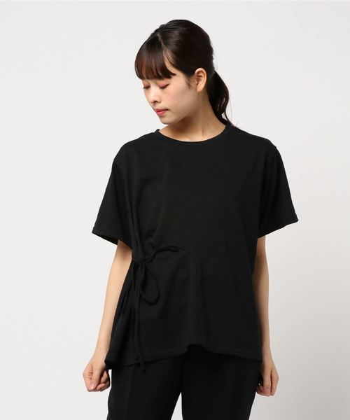 LOWRYS FARM(ローリーズファーム)の「スラブウエストムスビSS 841180(Tシャツ/カットソー・レディース・ブラック/ブラウン/オフホワイト・FREE)」の7枚目の写真