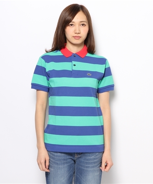 BEAMS BOY(ビームスボーイ)の「○LACOSTE / ボーダー ポロ(ポロシャツ・レディース・ブルー/ネイビー・ONE SIZE)」の5枚目の写真