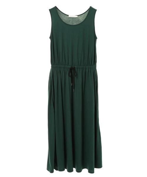 AMERICAN HOLIC（アメリカンホリック）の「ウエストギャザーノースリーブカットワンピース＊（ワンピース・レディース・ネイビー/ブルー/グリーン/チャコールグレー・L/M）」の6枚目の写真