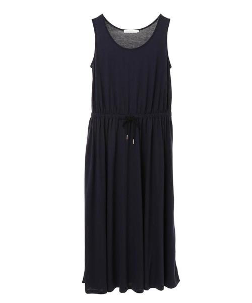 AMERICAN HOLIC（アメリカンホリック）の「ウエストギャザーノースリーブカットワンピース＊（ワンピース・レディース・ネイビー/ブルー/グリーン/チャコールグレー・L/M）」の18枚目の写真