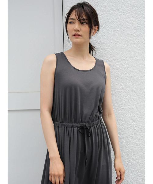 AMERICAN HOLIC（アメリカンホリック）の「ウエストギャザーノースリーブカットワンピース＊（ワンピース・レディース・ネイビー/ブルー/グリーン/チャコールグレー・L/M）」の11枚目の写真