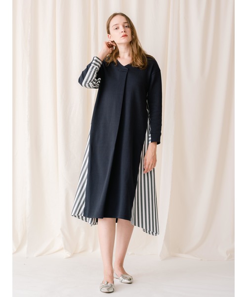 セール ワンピース シャツ切替ジャージワンピ ワンピース Coomb クーム のファッション