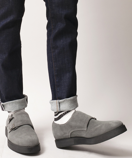 WEGO（ウィゴー）の「WEGO/ダブルモンクストラップシューズ（ドレスシューズ・メンズ・ブラック/グレー/ベージュ・26.5/27.5）」の3枚目の写真