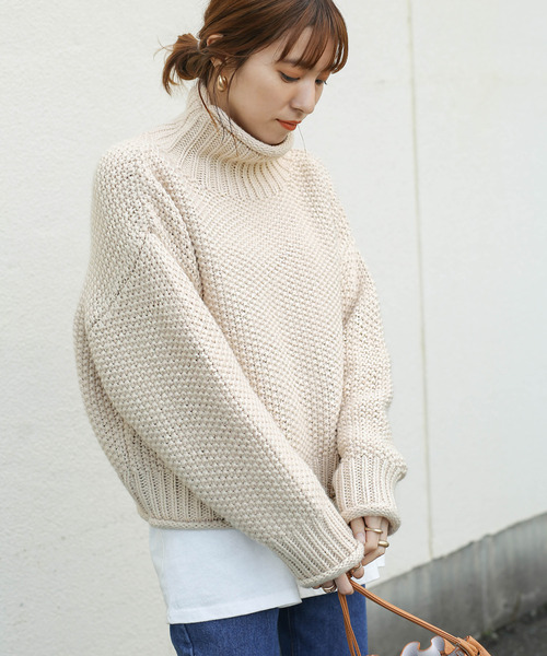 Dulcamara ローゲージオフタートルニット タグ付き未使用 Dulcamara ローゲージオフタートルニット タグ付き未使用 ニット